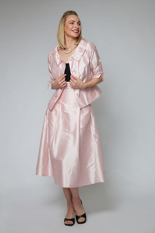 Ice Pink Silk Maya Jacket