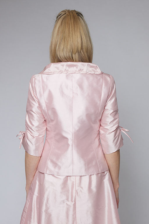 Ice Pink Silk Maya Jacket