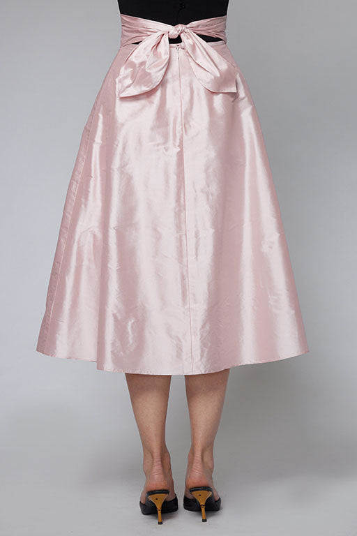 Ice Pink Silk Full Skirt