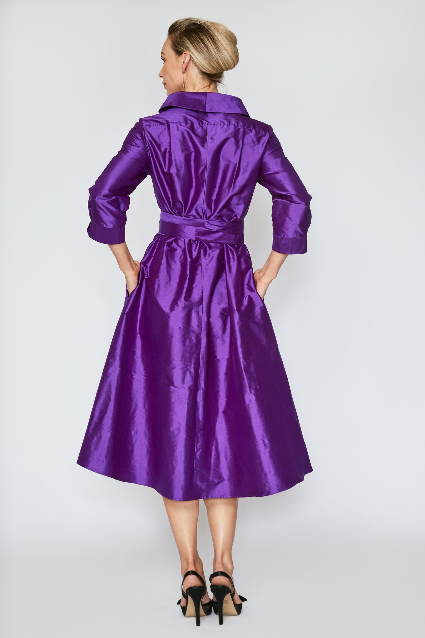 Purple Silk Grace Kelly Dress