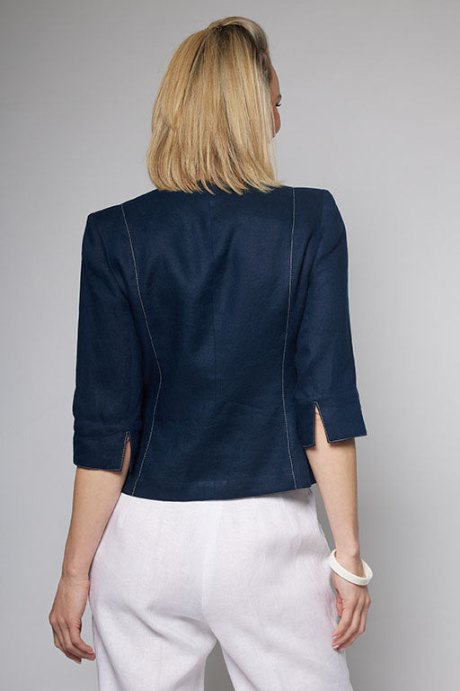 Indigo Crop Jacket