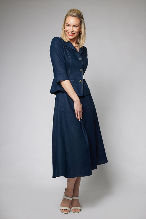 Indigo A-Line Skirt