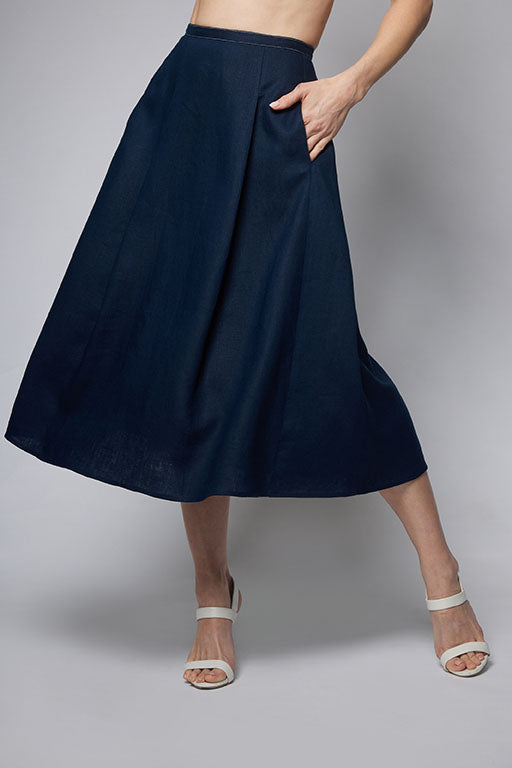 Indigo A-Line Skirt