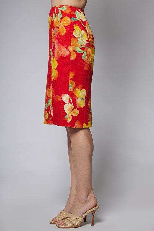 Hibiscus Pencil Skirt