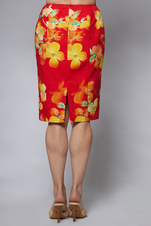 Hibiscus Pencil Skirt