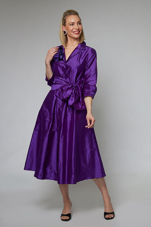 Dupion Silk Shirt Dress