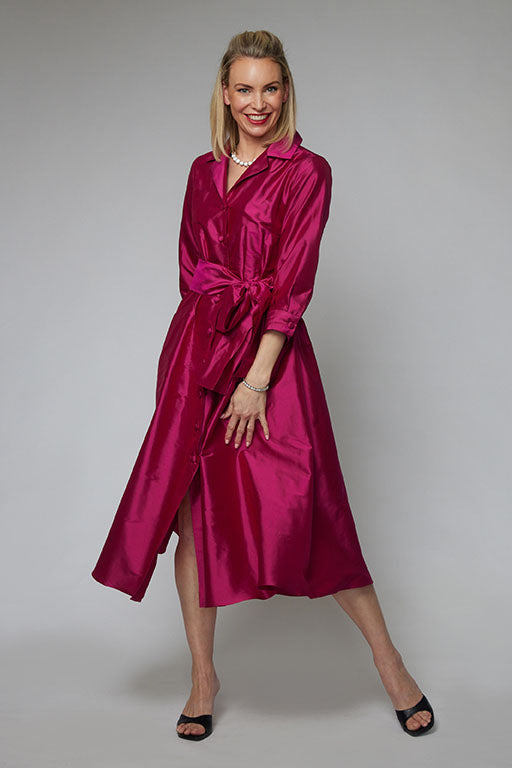 Dupion Silk Shirt Dress