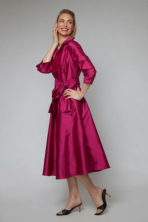 Dupion Silk Shirt Dress