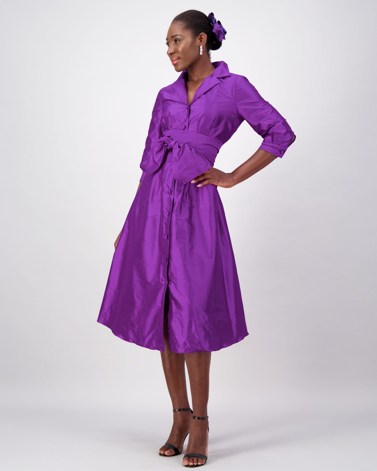 Purple Regina Shirtmaker Dress