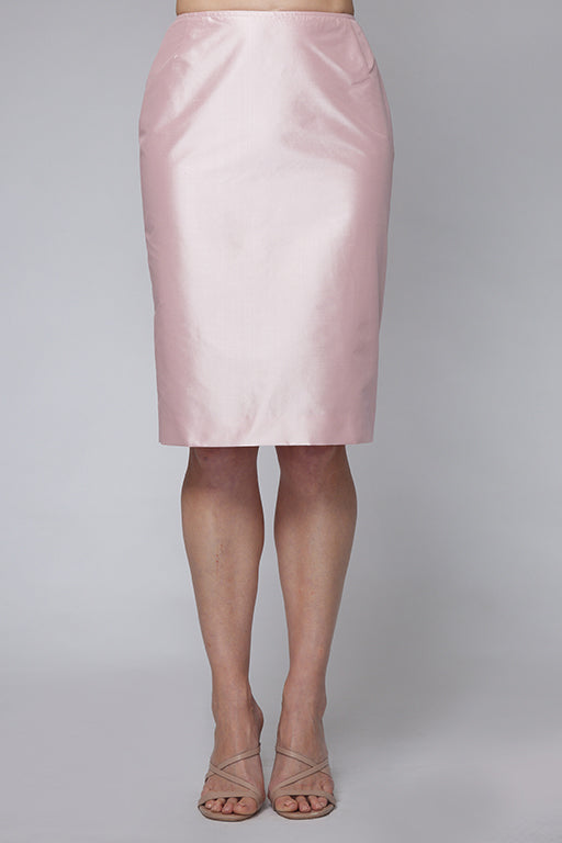 Ice Pink Classic Silk Skirt