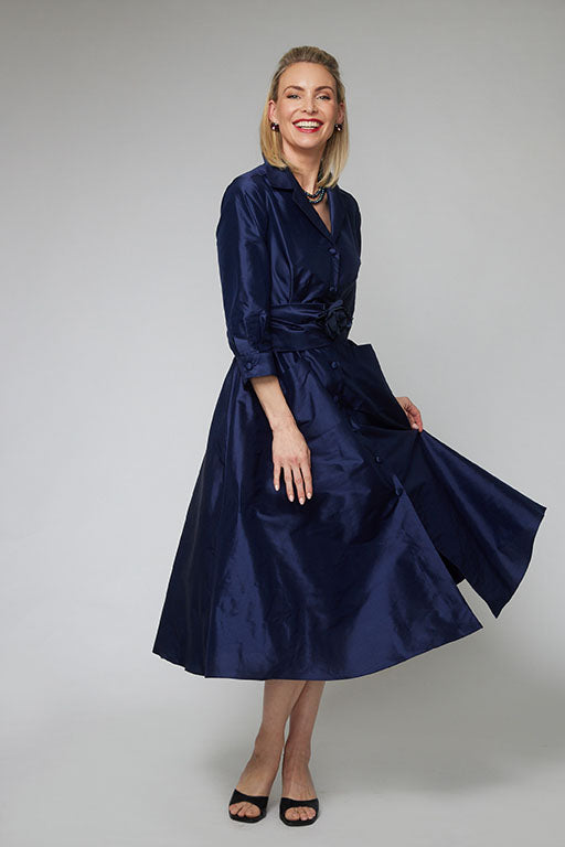 Tiffany Blue Silk Shirt Dress