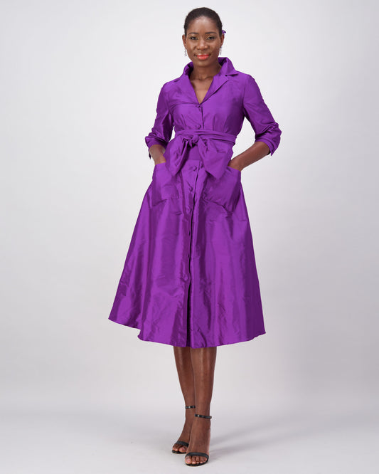 Purple Regina Shirtmaker Dress